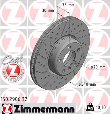 ZIMMERMANN Féktárcsa, mind 150.2906.32_ZIM