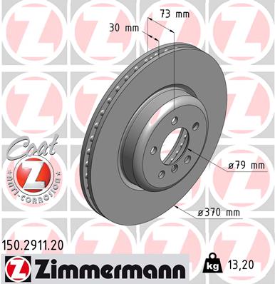 ZIMMERMANN Első féktárcsa 150.2911.20_ZIM