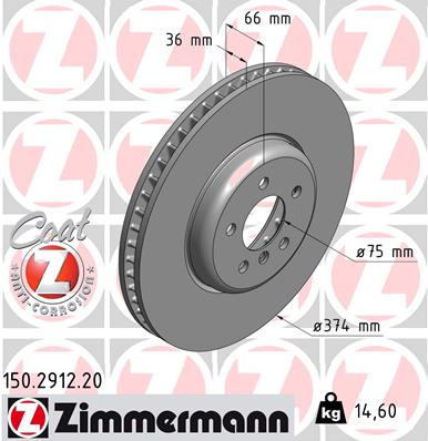 ZIMMERMANN Féktárcsa, mind 150.2912.20_ZIM