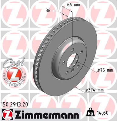 ZIMMERMANN Féktárcsa, mind 150.2913.20_ZIM