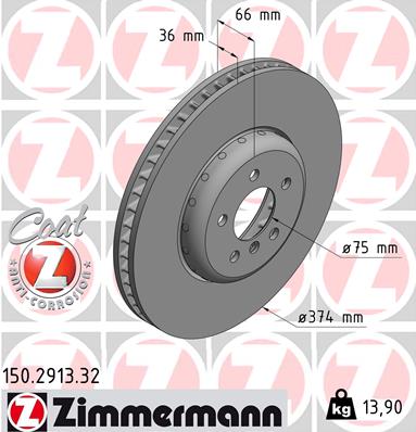 ZIMMERMANN Első féktárcsa 150.2913.32_ZIM