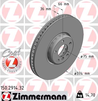 ZIMMERMANN Első féktárcsa 150.2914.32_ZIM