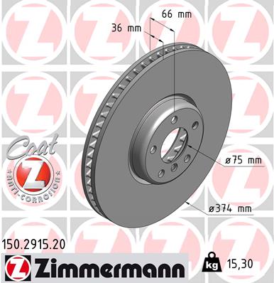 ZIMMERMANN Első féktárcsa 150.2915.20_ZIM