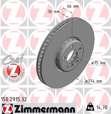 ZIMMERMANN Első féktárcsa 150.2915.32_ZIM