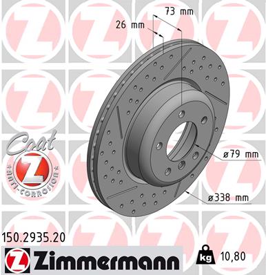 ZIMMERMANN Első féktárcsa 150.2935.20_ZIM