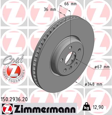 ZIMMERMANN Első féktárcsa 150.2936.20_ZIM