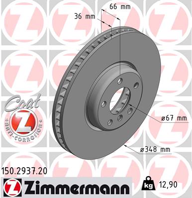 ZIMMERMANN Első féktárcsa 150.2937.20_ZIM