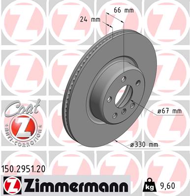 ZIMMERMANN Első féktárcsa 150.2951.20_ZIM