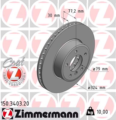 ZIMMERMANN Első féktárcsa 150.3403.20_ZIM