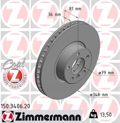 ZIMMERMANN Első féktárcsa 150.3406.20_ZIM