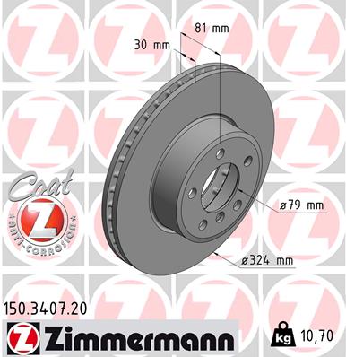 ZIMMERMANN Első féktárcsa 150.3407.20_ZIM