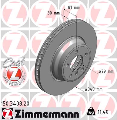 ZIMMERMANN Első féktárcsa 150.3408.20_ZIM