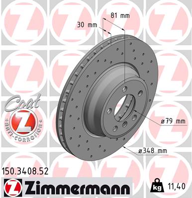 ZIMMERMANN Első féktárcsa 150.3408.52_ZIM