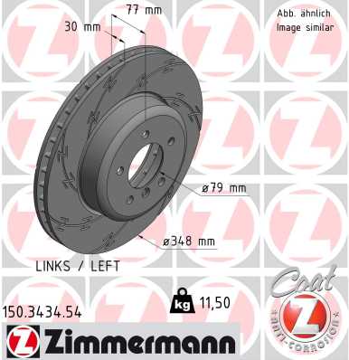 ZIMMERMANN Első féktárcsa 150.3434.54_ZIM