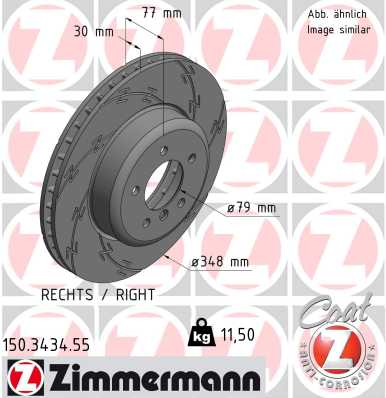 ZIMMERMANN Első féktárcsa 150.3434.55_ZIM