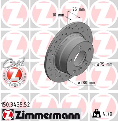 ZIMMERMANN Féktárcsa, mind 150.3435.52_ZIM