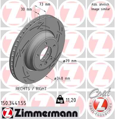 ZIMMERMANN Első féktárcsa 150.3441.55_ZIM