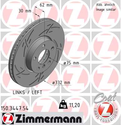 ZIMMERMANN Első féktárcsa 150.3447.54_ZIM