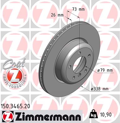 ZIMMERMANN Első féktárcsa 150.3465.20_ZIM