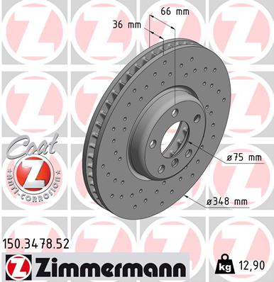 ZIMMERMANN Első féktárcsa 150.3478.52_ZIM