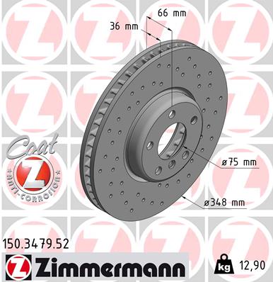 ZIMMERMANN Első féktárcsa 150.3479.52_ZIM