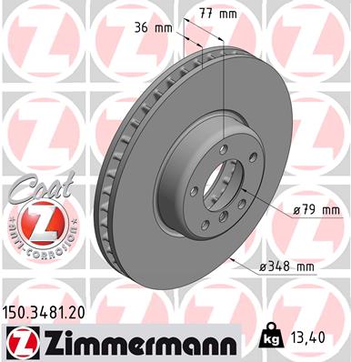 ZIMMERMANN Első féktárcsa 150.3481.20_ZIM