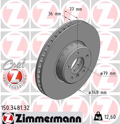 ZIMMERMANN Első féktárcsa 150.3481.32_ZIM