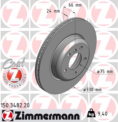 ZIMMERMANN Első féktárcsa 150.3482.20_ZIM