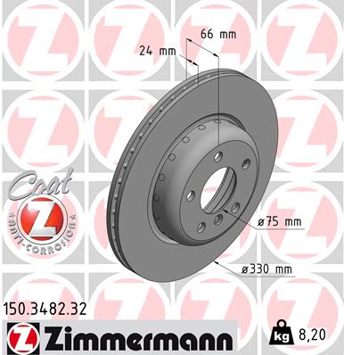 ZIMMERMANN Féktárcsa, mind 150.3482.32_ZIM