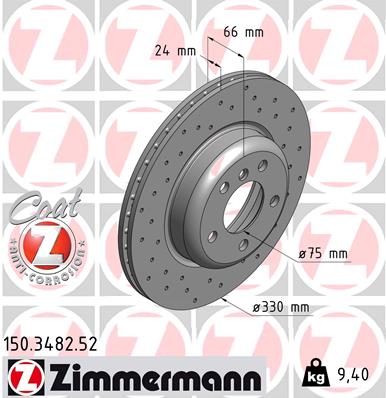 ZIMMERMANN Első féktárcsa 150.3482.52_ZIM