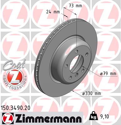 ZIMMERMANN Első féktárcsa 150.3490.20_ZIM