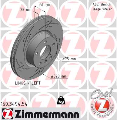 ZIMMERMANN Féktárcsa, mind 150.3494.54_ZIM