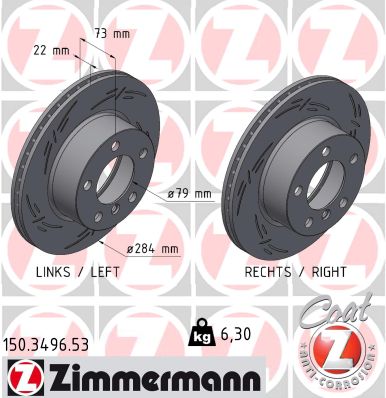 ZIMMERMANN Féktárcsa, mind 150.3496.53_ZIM