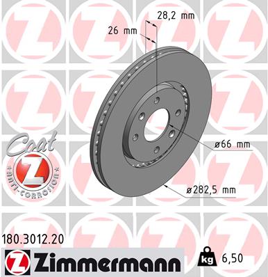 ZIMMERMANN Első féktárcsa 180.3012.20_ZIM