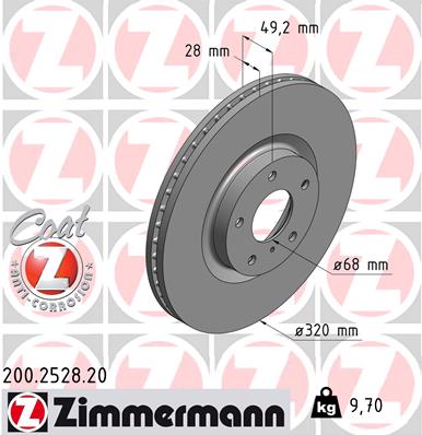 ZIMMERMANN Első féktárcsa 200.2528.20_ZIM