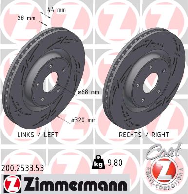 ZIMMERMANN Féktárcsa, mind 200.2533.53_ZIM