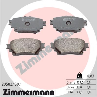 ZIMMERMANN Fékbetét, mind 20582.150.1_ZIM