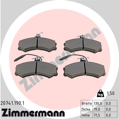 ZIMMERMANN Első fékbetét 20741.190.1_ZIM