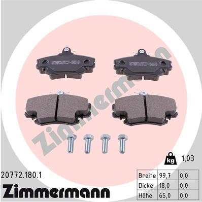 ZIMMERMANN Első fékbetét 20772.180.1_ZIM