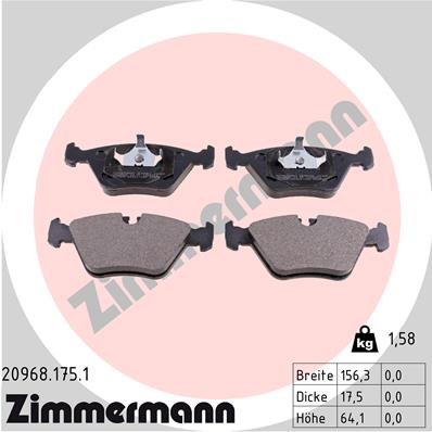 ZIMMERMANN Első fékbetét 20968.175.1_ZIM