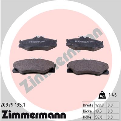 ZIMMERMANN Első fékbetét 20979.195.1_ZIM