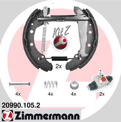 ZIMMERMANN Fékpofa 20990.105.2_ZIM