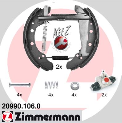 ZIMMERMANN Fékpofa 20990.106.0_ZIM