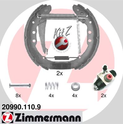 ZIMMERMANN Fékpofa 20990.110.9_ZIM