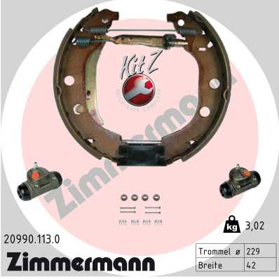 ZIMMERMANN Fékpofa 20990.113.0_ZIM