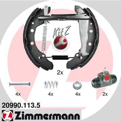 ZIMMERMANN Fékpofa 20990.113.5_ZIM