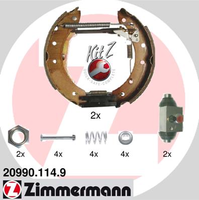 ZIMMERMANN Fékpofa 20990.114.9_ZIM