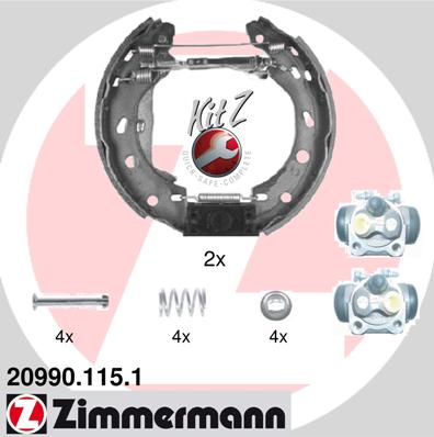 ZIMMERMANN Fékpofa 20990.115.1_ZIM