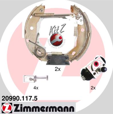 ZIMMERMANN Fékpofa 20990.117.5_ZIM