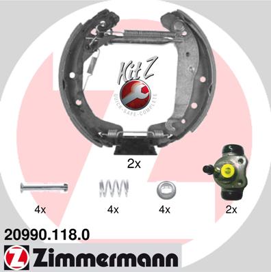 ZIMMERMANN Fékpofa 20990.118.0_ZIM